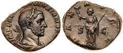 Roman Imperial Coinage Volusian. Æ Sestertius (15.56 g), AD 251-253. Rome, AD 251/2. IMP CAE [C VIB V]OLVSIANO A[VG], laureate, draped and cuirassed bust of Volusian. Reverse: PAX AVGG around, S C acr