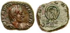 Roman Imperial Coinage Diva Mariniana. Æ Sestertius (25.46 g), died before AD 253. Rome, under Valerian I and Gallienus, AD 254-256. DIVAE MARINIANAE, veiled and draped bust of Mariniana right. Revers