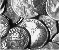 THE LAKEVIEW COLLECTION OF ANCIENT COINS CELTIC COINAGE Imitations of Thasos Types Lots No.: 5074 Schätzwert/Estimate: CHF 1000.- d=41 mm 9 Tetradrachms Philip II. type. 4 Tetradrachms and 2 Drachms A
