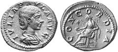 THE LAKEVIEW COLLECTION OF ANCIENT COINS COINS OF THE ROMAN EMPIRE ... Julia Paula. No.: 6729 Schätzwert/Estimate: CHF 250.- d=18 mm Denarius, Rome. Draped bust r. Rev. Concordia with patera seated l.