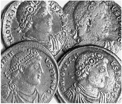 THE LAKEVIEW COLLECTION OF ANCIENT COINS COINS OF THE ROMAN EMPIRE ... Jovian, 363-364. No.: 7038 Schätzwert/Estimate: CHF 200.- d=41 mm 4 large Bronzes. Fine-very fine. (4)
