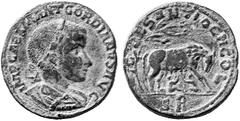 Ancient Coins Further Coins from the Lakeview Collection ROMAN EMPIRE Gordian III, 238-244. No.: 4131 Schätzwert/Estimation: CHF 150.- Aes, Antiochia/Pisidia. Laureate bust r. Rev. She-wolf and Twins.