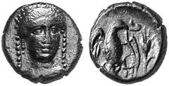 Ancient Coins from other Consignments GREEK COINAGE Euboea Chalkis. No.: 4310 Schätzwert/Estimation: CHF 150.- Aes 245/196. Bust of Hera facing and turned slightly to r., with necklace, diadem and han