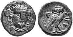 Ancient Coins from other Consignments GREEK COINAGE Troas No.: 4337 Schätzwert/Estimation: CHF 50.- Sigeion. Aes c. 350. Head of Athena wearing triple-crested helmet facing and turned slightly to r. R