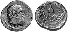 Ancient Coins from other Consignments GREEK COINAGE Islands off Africa No.: 4452 Schätzwert/Estimation: CHF 200.- Melita (Malta). Aes 2nd/1st century. Head of Heracles to r. Rev. Three Phoenician lett