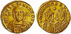 Ancient Coins from other Consignments BYZANTINE EMPIRE Theophilus, 829-830. No.: 4665 Schätzwert/Estimation: CHF 2500.- Michael III, 842-867. Solidus, Constantinopolis. Bust of Christ facing. Rev. Bus