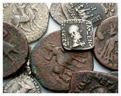ANCIENT COINS Further Coins from the Lakeview Collection Indo-Greeks No.: 7 Schätzwert/Estimation: CHF 300.- 64 Bactrian and Indo-Greek Kingdom silver coins (mainly drachms). 62 Bronzes (mainly Kushan