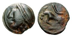 ANCIENT COINS OTHER CONSIGNMENTS CELTIC COINAGE Gallia No.: 49 Schätzwert/Estimation: CHF 150.- Undetermined. Potin "a la Grosse Tête" style. Stylised head with diadem to l. Rev. Four-footed animal to