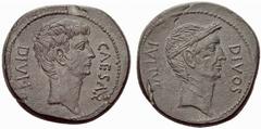 ANCIENT COINAGE SPECIAL COLLECTION OF ROMAN IMPERATORS AND EMPERORS ROMAN REPUBLIC Octavian. No.: 1196 Schätzwert/Estimate: CHF 1000 Bronze 38 or after, Italian mint (probably Puteoli). DIVI F - CAESA