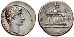 ANCIENT COINAGE SPECIAL COLLECTION OF ROMAN IMPERATORS AND EMPERORS ROMAN EMPIRE Augustus, 27 BC – 14 AD No.: 1258 Schätzwert/Estimate: CHF 750 Denarius c. 21, north Peloponnesian mint. AVGVSTVS Bare 
