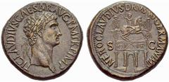 ANCIENT COINAGE SPECIAL COLLECTION OF ROMAN IMPERATORS AND EMPERORS ROMAN EMPIRE Nero Claudius Drusus 38 – 9 BC, son of Livia and brother of Tiberius. No.: 1418 Schätzwert/Estimate: CHF 2000 Sestertiu
