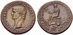 ANCIENT COINAGE SPECIAL COLLECTION OF ROMAN IMPERATORS AND EMPERORS ROMAN EMPIRE Nero Claudius Drusus 38 – 9 BC, son of Livia and brother of Tiberius. No.: 1421 Schätzwert/Estimate: CHF 750 Sestertius