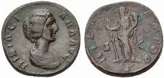 ANCIENT COINAGE SPECIAL COLLECTION OF ROMAN IMPERATORS AND EMPERORS ROMAN EMPIRE Didia Clara Augusta 193. No.: 1732 Schätzwert/Estimate: CHF 1500 Sestertius 193, Rome. DIDIA CL – ARA AVG Draped bust t