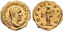 ANCIENT COINAGE SPECIAL COLLECTION OF ROMAN IMPERATORS AND EMPERORS ROMAN EMPIRE Trajanus Decius, 249-251. No.: 1855 Schätzwert/Estimate: CHF 5000 Decius was senator, governor and prefect of Rome. Sen