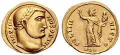 ANCIENT COINAGE SPECIAL COLLECTION OF ROMAN IMPERATORS AND EMPERORS ROMAN EMPIRE Maximinus II Daia, 310-313. Caesar 305 – 309. No.: 1946 Schätzwert/Estimate: CHF 3000 As Augustus. Aureus 311/313, Alex