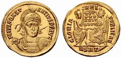 ANCIENT COINAGE SPECIAL COLLECTION OF ROMAN IMPERATORS AND EMPERORS ROMAN EMPIRE Constantius II, 337-361. Caesar 324 – 337. No.: 1964 Schätzwert/Estimate: CHF 1000 The middle son of Constantine I, he 