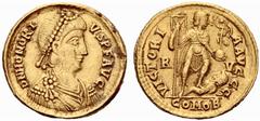 ANCIENT COINAGE SPECIAL COLLECTION OF ROMAN IMPERATORS AND EMPERORS ROMAN EMPIRE Honorius, 393-423. No.: 2005 Schätzwert/Estimate: CHF 300 Ruling in the West. Although Honorius ruled for 30 years, the