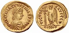 ANCIENT COINAGE SPECIAL COLLECTION OF ROMAN IMPERATORS AND EMPERORS ROMAN EMPIRE Aelia Euphemia Augusta 467 -472. No.: 2040 Schätzwert/Estimate: CHF 40000 Little is known of the wife of Anthemius, exc