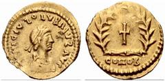 ANCIENT COINAGE SPECIAL COLLECTION OF ROMAN IMPERATORS AND EMPERORS ROMAN EMPIRE Olybrius, 472. No.: 2041 Schätzwert/Estimate: CHF 90000 Ruling in the West Olybrius had been sent to Rome by Leo I to m