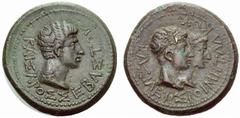 Ancient Coins ROMAN EMPIRE Augustus, 27BC – 14 AD. No.: 291 Schätzwert/Estimate: CHF 200 With Rhoemetalces and Pythodoris of Thrace. Aes, Byzantium. Head to r. Rev. Jugate heads to r. 10,60 g. RPC 171