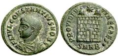 Lot 137.  CONSTANTIUS II, as Caesar. 324-337 AD. Æ Follis (19mm - 3.21 g). Nicomedia mint. Struck 328-9 AD. FL IVL CONSTANTIVS NOB C, bare-headed, draped and cuirassed bust left / PROVIDEN-TIAE CAESS