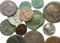 [Miscellaneous]. Lot of fifteen various AR and Æ. All Æ unless otherwise noted. Includes: Macedonian Kingdom. Demetrios I Poliorketes // Moesia Superior, Viminacium. Gordian III // Mesopotamia, Carrha