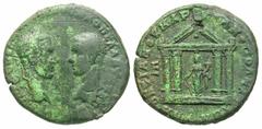 Roman Provincial Coins Moesia Inferior, Marcianopolis. Macrinus, with Diadumenian, as Caesar. A.D. 217-218. Æ pentassarion (26 mm, 11.44 g, 6 h). P. Furius Pontianus, consular legate. AVT K M [OΠEΛ] C