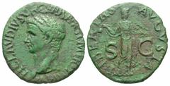 Roman Imperial Coins Claudius. A.D. 41-54. Æ as (27 mm, 8.98 g, 6 h). Rome, ca. A.D. 41/2. TI CLAVDIVS CAESAR AVG P M TR P IMP, bare head of Claudius left / LIBERTAS AVGVSTA, S C across field, Liberta