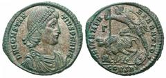Roman Imperial Coins Constantius II. A.D. 337-361. Æ centenionalis (24 mm, 5.00 g, 6 h). Constantinople, A.D. 348-351. D N CONSTAN-TIVS P F AVG, diademed, draped and cuirassed bust of Constantius II r