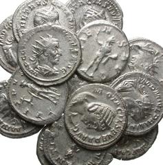 Group Lots [Roman Imperial]. Lot of fourteen AR antoniniani of Gordian III through Trebonianus Gallus. Includes: Gordian III (4 - one Rome mint, the rest Antioch) // Philip I // Otacilia Severa (2) //