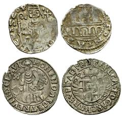 Lot 119.  Lot of Two Medieval AR Issues. Includes the following: GERMANY, Köln. Philipp von Heinsberg. 1167-1191. AR Pfennig Archbishop seated facing / City view. Hävernick 549 // GERMANY, Trier. Karl
