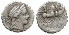 ROMAN REPUBLIC; Roman Republic - C. Naevius Balbus 79 BC. denar serratus 79 pne, Rzym, Aw: Głowa Wenus w prawo, za nią S C, przed nią A, Rw: Wiktoria w trydze w prawo, w odcinku C. NAE BALB, Craw. 382
