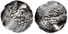 MEDIEVAL COINS; Netherlands - Niederlothringen - Arras - Balduin IV. 988-1035. denar, ok. 102-1035; Aw: Rozeta czterolistna, BON[VS DENAR]; Rw: Krzyż z kółkami i krzyżykami w kątach; Dbg 1366, Ilisch 