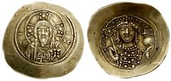 BYZANTINE COINS; Byzantine Empire - Michael VII Ducas 1071-1078. histamenon nomisma, Konstantynopol; Aw: Popiersie Chrystusa w nimbusie na wprost, po bokach litery IC-XC; Rw: Popiersie cesarza na wpro