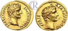 Ancient and Islamic coins Римская Империя. Аурей. Тиберий. 14-16 гг. до н.э. The Roman Empire. Tiberius. Aureus, Lugdunum. c. 14-16 A.D. AV Золото, 7,79г. Монетный двор Лугдун (Лион). Аверс: "TI CAESA
