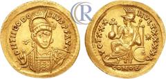 Ancient and Islamic coins The Easern Roman Empire. Theodosius II AV Solidus, Theodosius II (402-450 AD). AV Solidus (gold, 4.30 g), Constantinopolis. c. 430-440 AD. Восточная Римская империя. Императо