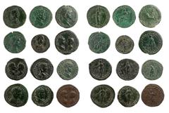 RÖMISCHE PROVINZIALPRÄGUNGEN LOTS MOESIA INFERIOR AE-Prägungen aus MARKIANOPOLIS für Elagabal (2), Elagabal mit Iulia Maesa (2), Severus Alexander (3), Severus Alexander mit Iulia Mamaea; NIKOPOLIS fü