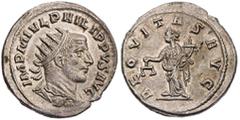 RÖMISCHE MÜNZEN RÖMISCHE KAISERZEIT Philippus I. Arabs, 244-249 n. Chr. AR-Antoninian Mitte bis Ende 247 n. Chr. Antiochia Vs.: IMP M IVL PHILIPPVS AVG, gepanzerte und drapierte Büste mit Strahlenkron