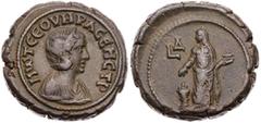 RÖMISCHE PROVINZIALPRÄGUNGEN ÄGYPTEN ALEXANDRIA Otacilia Severa, Gemahlin des Philippus I. Arabs, 244-249 n. Chr. BI-Tetradrachme 246/247 n. Chr. (= Jahr 4 des Philippus I.) Vs.: drapierte Büste mit D