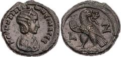 RÖMISCHE PROVINZIALPRÄGUNGEN ÄGYPTEN ALEXANDRIA Salonina, Gemahlin des Gallienus, 253-268 n. Chr. BI-Tetradrachme 259/260 n. Chr. (= Jahr 7 des Valerianus und Gallienus) Vs.: drapierte Büste mit Diade