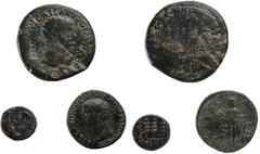 Römische Kaiserzeit, LOT, 3 römische Aes-Stücke, 1) Provinzialprägung, Philippi, claudisch/neronisch, RPC 1651, 2) Claudius, Sesterz mit 2 Gegenstempeln, 3) Claudius, As, Rs. Libertas, 3 Stück, IV