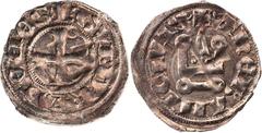 Part 2: KREUZFAHRER ATHEN Guy II. de la Roche, 1287-1308. Billon-Denier Tournois Theben Vs.: + : GVI : DVX : ATEHES :, Fußkreuz im Perlkreis, Rs.: + u ThEBANI . CIVIS u, Kastell Metcalf, Latin East, 1