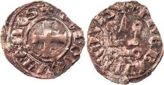 Part 2: KREUZFAHRER ATHEN Guy II. de la Roche, 1287-1308. Billon-Denier Tournois Theben Vs.: + Y GVI . DVX ATEHES, Fußkreuz im Perlkreis, Rs.: + Y ThEBAHI . CIVIS, Kastell Metcalf, Latin East, 1067-10