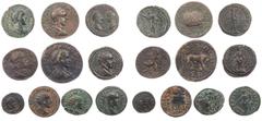 LOTS ANTIKER MÜNZEN Lot, römische Provinzialprägungen AE-Prägungen aus Thrakien, Deultum: Gordianus III.; Moesia inferior, Markianopolis: Macrinus mit Diadumenianus, Gordianus III.; Nikopolis: Gordian