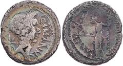 RÖMISCHE MÜNZEN IMPERATORISCHE PRÄGUNGEN P. Sepullius Macer für C. Iulius Caesar, 44 v. Chr. AR-Denar Rom Vs.: CAESAR IMP, Kopf des Caesar mit Lorbeerkranz n. r., dahinter achtstrahliger Stern, Rs.: [