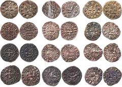 KREUZFAHRER LOTS Lot Denare der Kreuzfahrer: Achaia, Guillaume II. de Villehardouin (3), Philippe de Tarent; Athen, Guillaume I. / Guy II. de la Roche (2), Guy II. de la Roche (4); Romania, Lateinisch