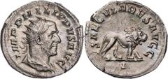 RÖMISCHE MÜNZEN RÖMISCHE KAISERZEIT Philippus I. Arabs, 244-249 n. Chr. AR-Antoninian 248 n. Chr. Rom Vs.: IMP PHILIPPVS AVG, gepanzerte und drapierte Büste mit Strahlenkrone n. r., Rs.: SAECVLARES AV