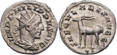 RÖMISCHE MÜNZEN RÖMISCHE KAISERZEIT Philippus I. Arabs, 244-249 n. Chr. AR-Antoninian 248 n. Chr. Rom Vs.: IMP PHILIPPVS AVG, gepanzerte und drapierte Büste mit Strahlenkrone n. r., Rs.: SAECVLARES AV