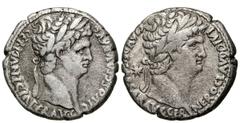 NERONE (54-68) Tetradramma, Syria, Antiochia. D/ Testa laureata di Nerone R/ Testa laureata di Divo Claudio. Prieur 48 RPC I, 4123 Ag g 14,21 Rara BB