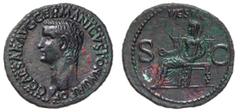 CALIGOLA (37-41) Asse. D/ Testa nuda R/ Vesta seduta. Coh. 27 RIC 38 Ae g 11,68 ¥ Lievi tracce di pulitura; esemplare di insolita qualitˆ q.SPL